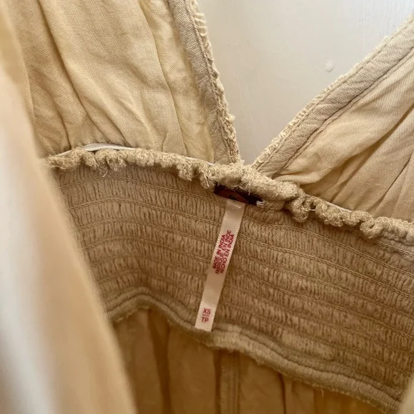 Free People Shyanne Romper Beige XS - Picture 8 of 9